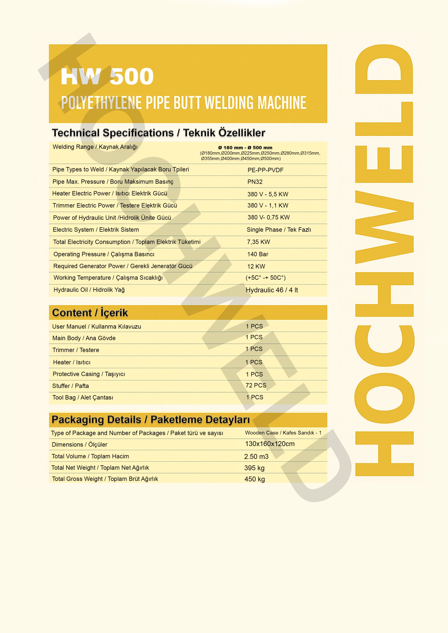 HW 500 Butt Welding Machine - Görsel 5