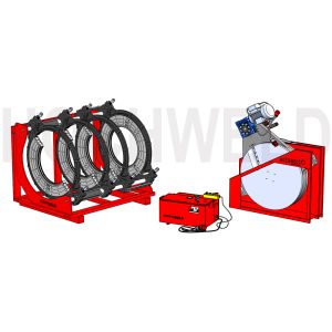 800 butt welding machine for PE and HDPE pipes, fully hydraulic fusion welding equipment